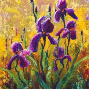 Purple irises. SOLD